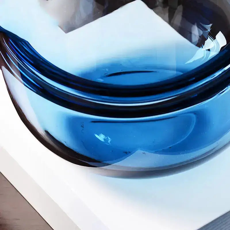 Blue Transparent  Glass Vase